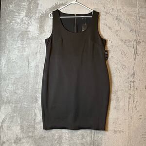 Torrid Contouring Scoop Bodycon Midi‎ Dress Scuba Black Size 2X NEW